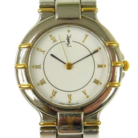 ysl two tone watch|Vintage 90s Yves Saint Laurent Ladies' Quartz Watch With Two .